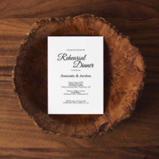 Convites Janto Simples de Ensaio de Caligrafia Branca