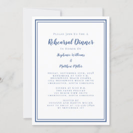 Convites Janto Simples de Ensaio de Casamento Azul e Branco