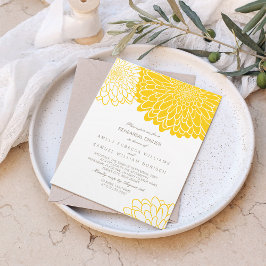 Convites Janto Simples de Ensaio de Chrysanthemum Amarelo B