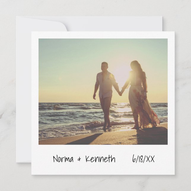 Convites Janto Único de Ensaio de Fotografias Instantâneas (Frente)