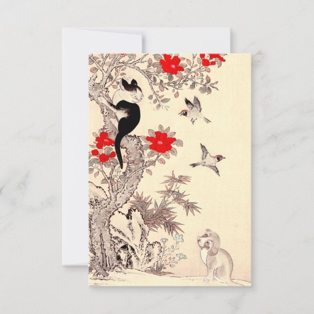 Convites japoneses para Kitten e Puppy (Frente)