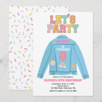 Jaqueta de jean com pré-disquete 8º aniversário