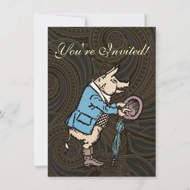 Convites Jaqueta de porcos Porquinhos Óptica Formal (Frente)