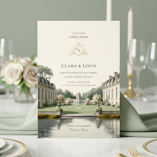 Convites Jardim Atemporal | Casamento com Monograma de Cast (Criador carregado)