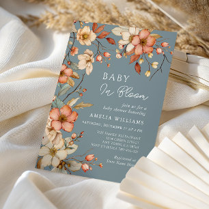Convites Jardim Baby In Bloom Floral Bebê Chuveiro Poeira A