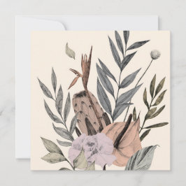 Convites Jardim Botânico Boho - Ilustração Floral