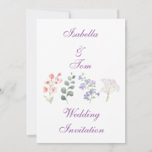 Convites Jardim Botânico de Lavanda de Flores Silvestres Ro