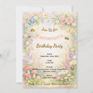 Convites Jardim Caprichoso Aniversário Borboletas Abelhas P