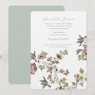 Convites Jardim Casando Flores Selvagens