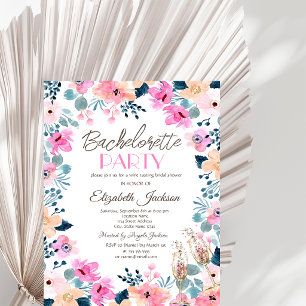 Convites Jardim Chic Flores Rosas Despedida de Solteira
