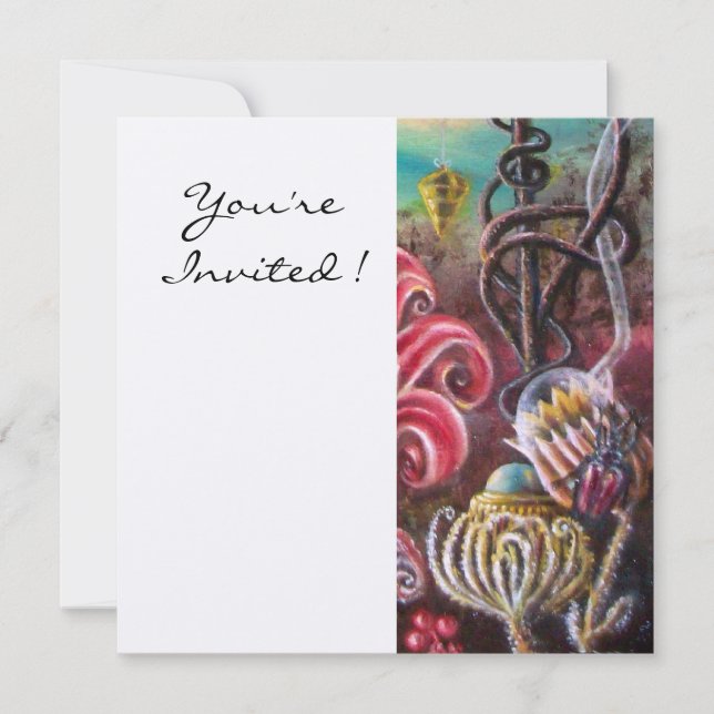 Convites JARDIM DA MELISSA 2, Champanhe Branco ,Fúcsia (Frente)