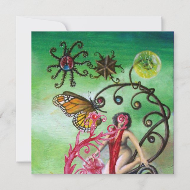 Convites JARDIM DA MELISSA 2, vermelho, rosa violeta (Frente)