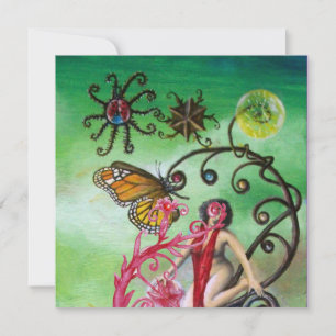 Convites JARDIM DA MELISSA 2, vermelho, rosa violeta