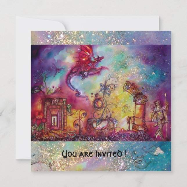 Convites JARDIM DA PLANTA DE SOMBRA PERDIDA - BORBOLHA, azu (Frente)