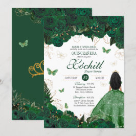Convites Jardim de Borboleta Encantada Emerald Green Quince