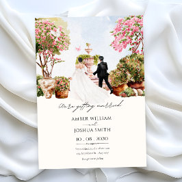 Convites Jardim de casamento aquarela