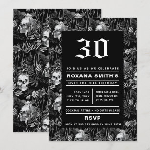 Convites Jardim de Crânios em Aquarela Além da Colina