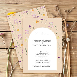 Convites Jardim de Fadas Floral Aquarela Casamento
