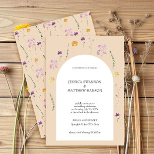 Convites Jardim de Fadas Floral Aquarela Casamento