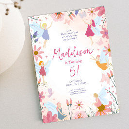 Convites Jardim de Fadas Flutter Floral Aniversário