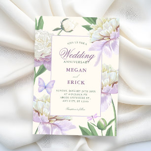 Convites Jardim de flores de violeta roxa casamento anivers