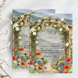 Convites Jardim de Flores Silvestres Arbor Casamento Floral