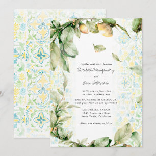 Convites Jardim de Limão Italiano Casamento Botânico Boho
