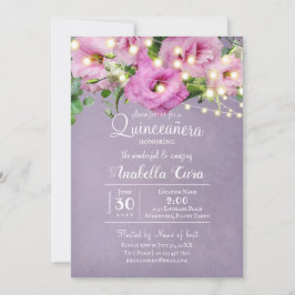 Convites Jardim de Rosas Selvagens | Lilac Quinceañera