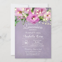 Convites Jardim de Rosas Selvagens | Lilac Quinceañera