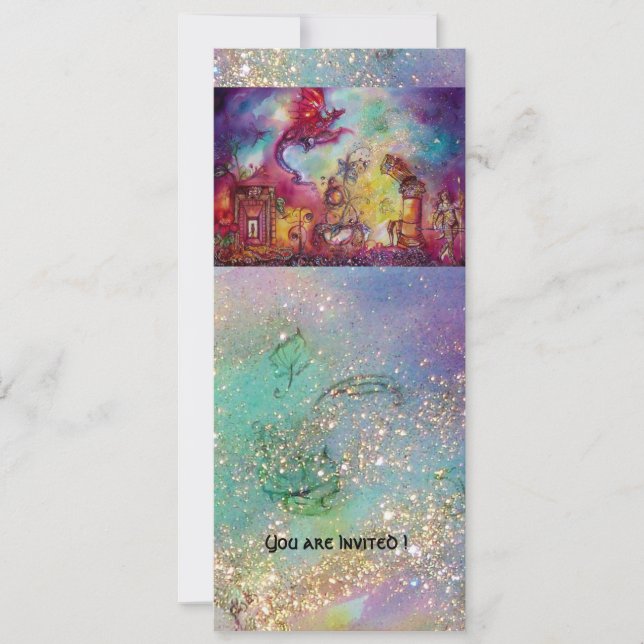 CONVITES JARDIM DE SOMBRAS PERDIDAS - DRAGÃO VERMELHO VOANT (Frente)