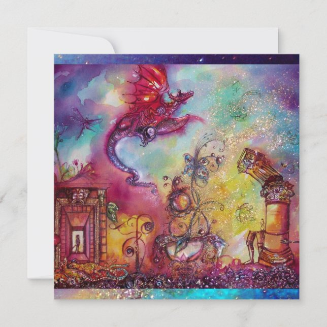 CONVITES JARDIM DE SOMBRAS PERDIDAS - DRAGÃO VERMELHO VOANT (Frente)