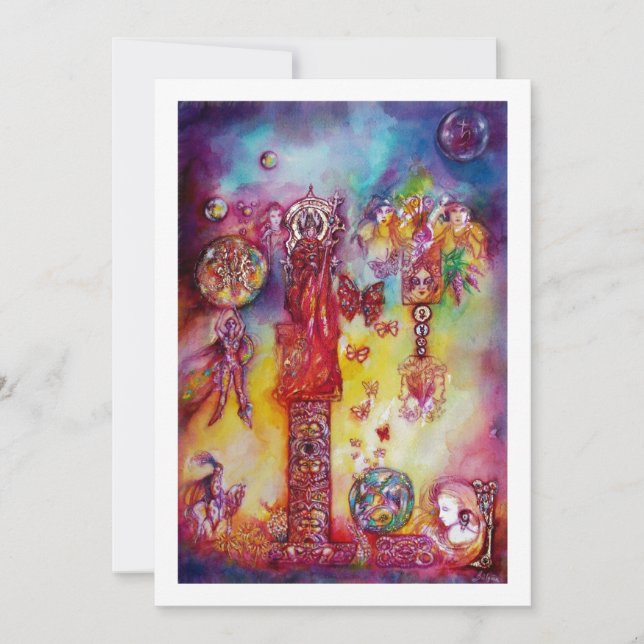 Convites JARDIM DE SOMBRAS PERDIDAS Fadas, Borboletas Pinki (Frente)