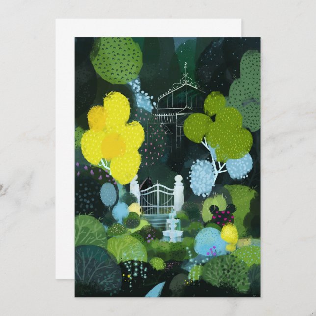 Convites Jardim de Verão (Frente/Verso)