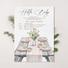 Convites Jardim de Verão Flores Selvagens Chá de fraldas Ne