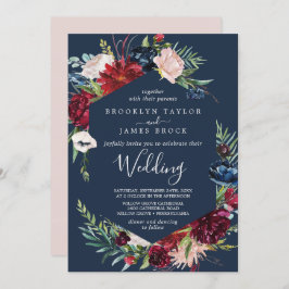 Convites Jardim do outono | Casamento Marinho Azul