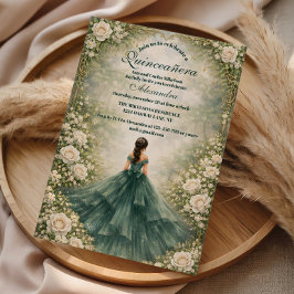 Convites Jardim Esmeralda Rosa Quinceañera