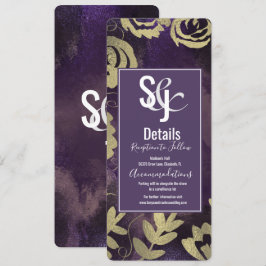 Convites Jardim Floral Botânico Casamento Rosa Dourado Roxo