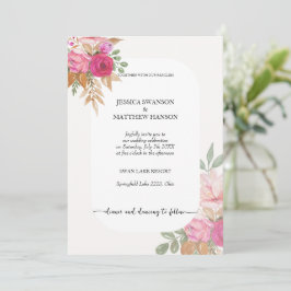 Convites Jardim Floral de Boho Exótico Primavera Verão