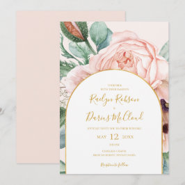 Convites Jardim Floral Elegante | Pastel Arch Casual Casual