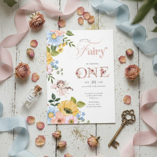 Convites Jardim Floral Mágico de Fadas Pixie Meninas Aniver