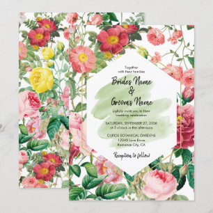 Convites Jardim Floral, Watercolor e Casamento Geométrico