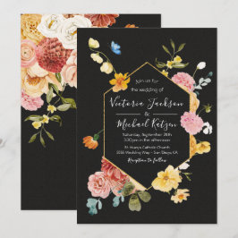 Convites Jardim florescente Dardo Floral e Casamento Moody 