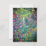 Convites Jardim Italiano Gustav Klimt<br><div class="desc">Cartão com a pintura a óleo de Gustav Klimt - Paisagem do Jardim Italiano (1913). Um belo jardim de flores coloridas: vermelho,  branco,  rosa,  roxo. Um presente de excelente para fãs de Arte Nouveau e de Arte Austríaca.</div>