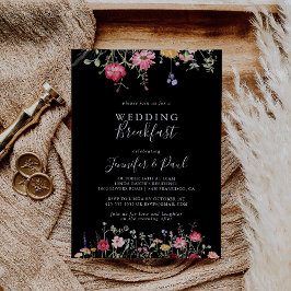 Convites Jardim Multicolorido Casamento de Flores Selvagens