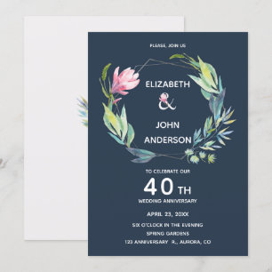 Convites Jardim na Riviera 40º Aniversário de Casamento
