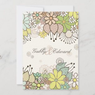 Convites Jardim neutro macio que Wedding o costume de DIY