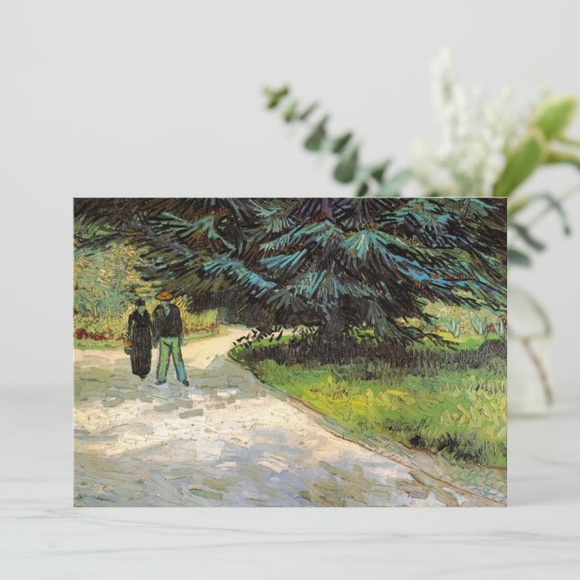 Convites Jardim Público com Casal por Vincent van Gogh (Em pé/Frente)