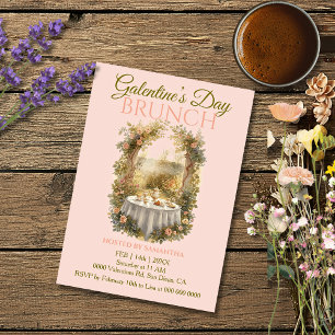 Convites Jardim Rococó Ensolarado Brunch Galentine Flores C