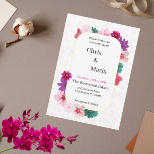Convites Jardim Romance: Casamento Floral da Rosa claro
