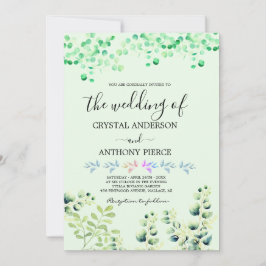 Convites Jardim Romântico Eucalyptus Themed